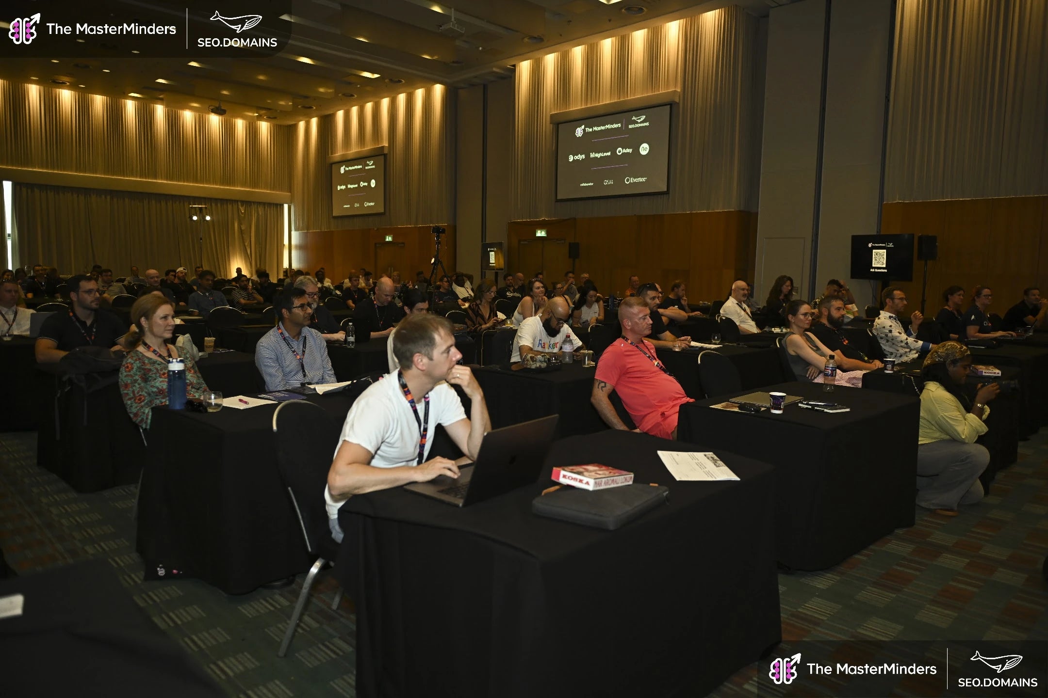 Inside the Manchester conference hall in 2026.